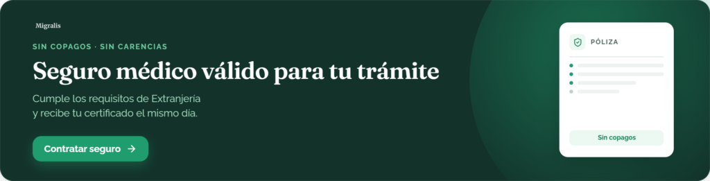 Seguro médico válido para tu trámite de extranjería