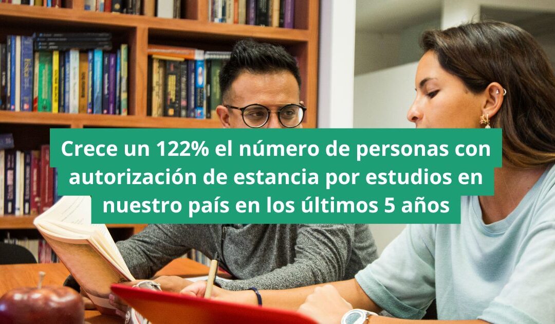 Crece un 122% el número de personas con autorización de estancia por estudios en nuestro país en los últimos 5 años